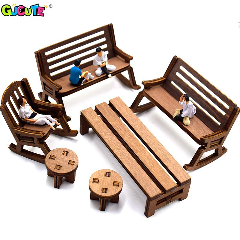 Desk Setup Kids - Antike Puppenhaus Mini Park Tisch Stuhl