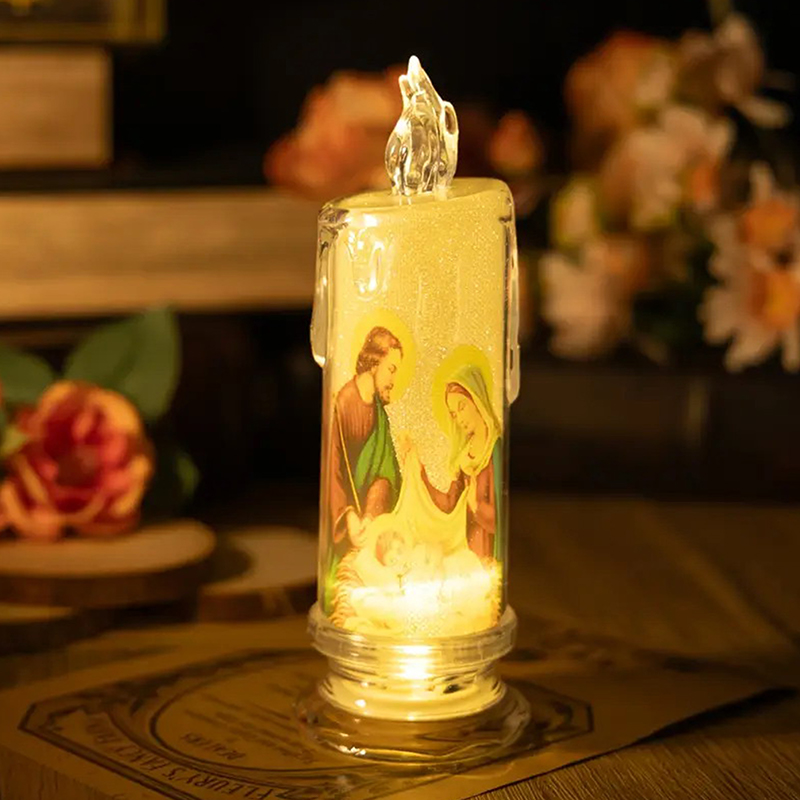 Desk Setup Lighting - Jesus Jungfrau Christus LED Kerze Lampe