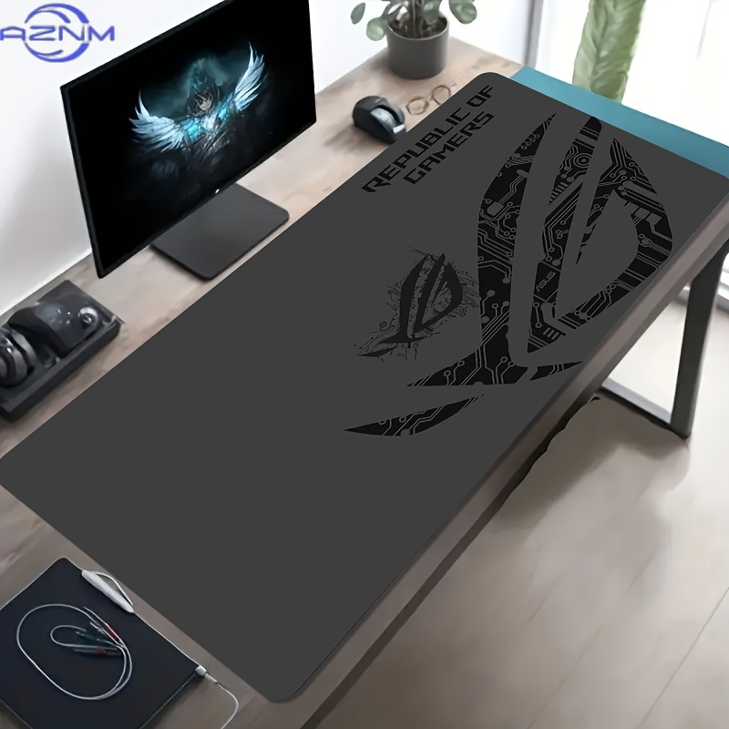 Desk Setup Designer - 1 Stück Großes Gaming-Mauspad mit ROG-Leiterplatten-Design,