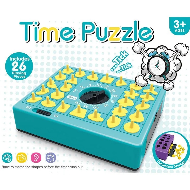 Desk Setup Kids - Zeitbrett-Puzzle für Kinder, Lehrreiches Tischspielzeug, Hape