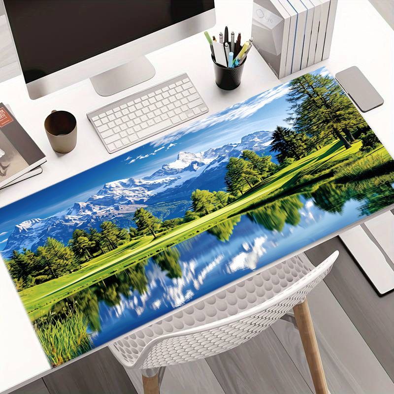 Desk Setup Ergonomics - Verspieltes Eisenkunst-Großes Mauspad Wolken-Drachen Fantasy Schreibtischunterlage