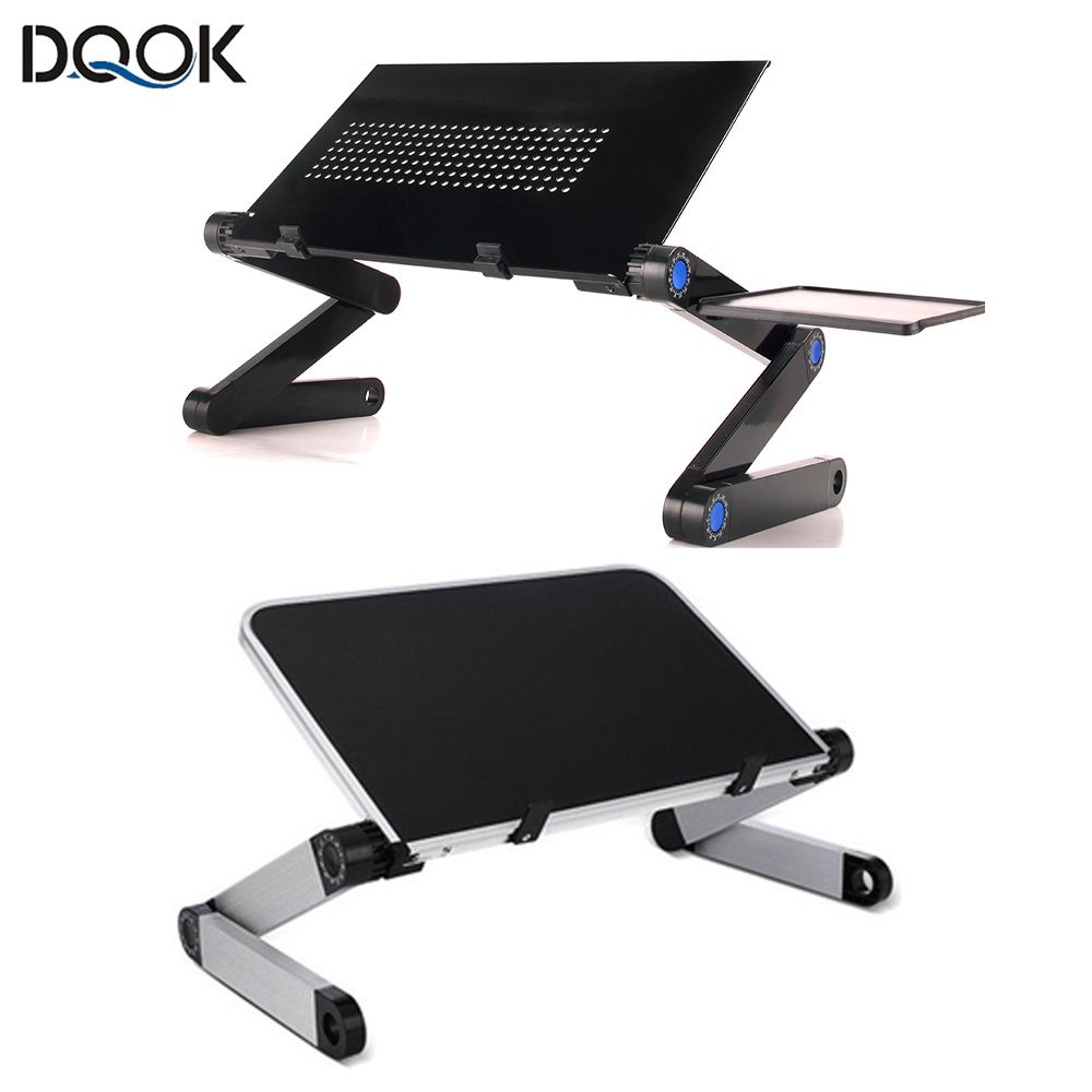 Desk Setup Pc - Verstellbarer Laptop-Schreibtischständer, tragbarer, ergonomischer Lapdesk aus