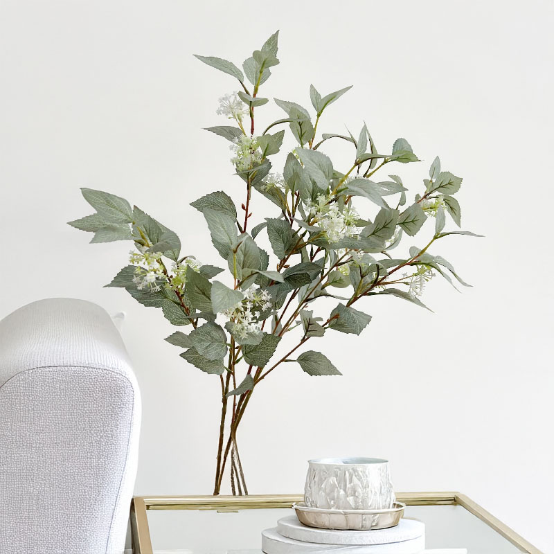 Desk Setup Plants - 95 cm künstliche grüne Pflanzen, Bergblätter,