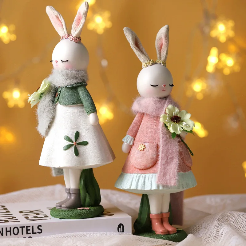 Frühlings-Blumen-Hasen-Harz-Or – Desk Setup Kids Bewertung und Preis